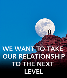 We want to take our relationship update 08232019.2 Graphic showing two people on couples retreat with text "We want to take our relationship to the next level"